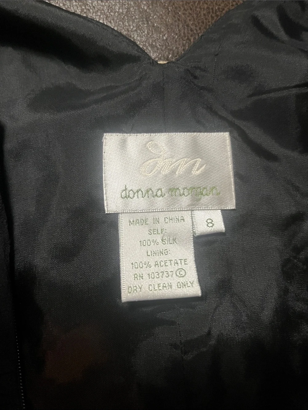 Donna Morgan Black Silk Dress Handkerchief  Dark Fairy Whimsigoth Fairygoth
